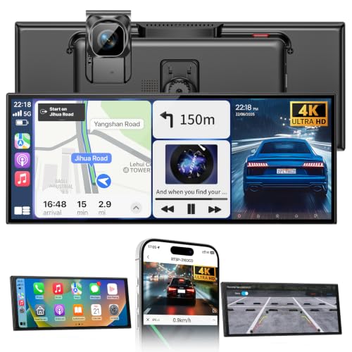 Wireless CarPlay pantalla coche con manos libres y mapas integrados multimedia