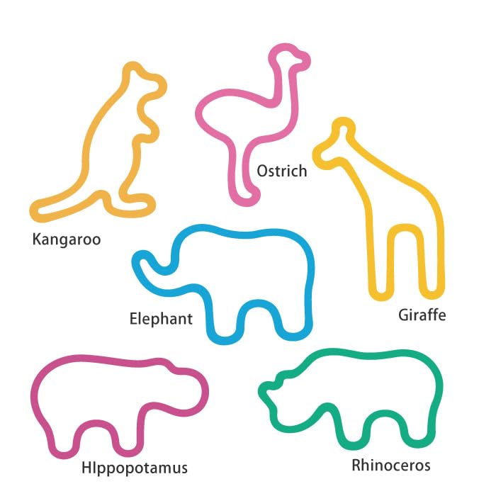 Amazon.co.jp: +d アニマルラバーバンドZoo 6pパック 輪ゴム