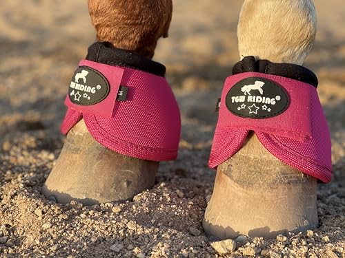 Image of 2520D Horse Bell Boots No-Turn Horse Bell Boots, Equine Ballistic Hoof Overreach Bell Boot, Pair