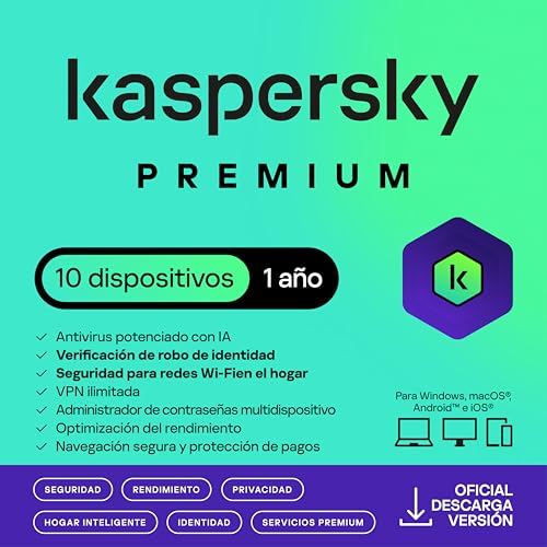 Kaspersky Premium Total Security 2025 | 10 Dispositivos | 1 año |...