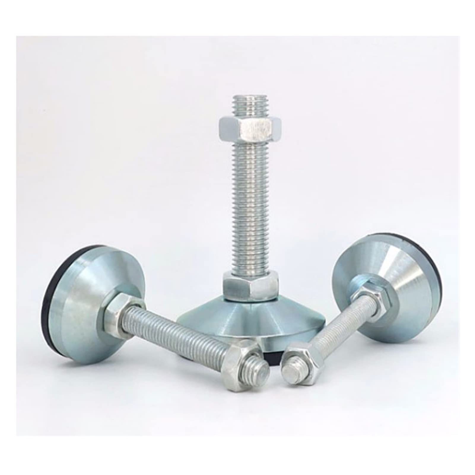 8 Uds diámetro Base 2,4 pulgadas, patas niveladoras con tuercas de seguridad for armarios muebles estantes mesas, tamaño rosca M8 * 50mm