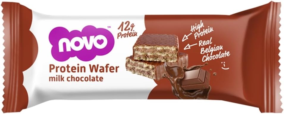 Chocolate Wafer 9g Protein Bar – High Protein, Low Sugar Snack with Crunchy Texture – Delicious Chocolate-Coated Wafer for Post-Workout & Healthy Snacking 40g