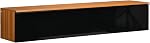 HOMCOM 63" Floating TV Stand, Modern Wall Mounted Media Console for TVs up to 70", Entertainment Center with Storage, High Gloss Effect, Black