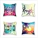 4Pcs Funda de Cojine Paisaje de Palmera 50x50cm Funda de Almohada Terciopelo Decorativa Funda de Cojines Cuadrado con Cremallera Funda de Cojín Sala de Estar Sofás Cama Jardín Decoración para Hogar