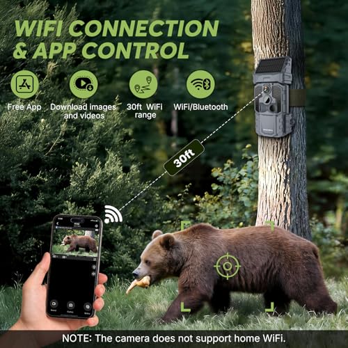 Wosports Solar WiFi Trail Camera 48MP Game Camera with 7800mAh Built-in Battery - image 6