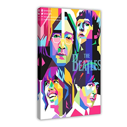 Poster sur toile The Beatles Art – Décoration murale – Pour salon, chambre à coucher – Cadre : 30 x 45 cm - Les Beatles, Paul McCartney, John Lennon, RIngo Starr, George Harrison Poster sur toile The Beatles Art - Décoration murale - Pour salon, chambre à coucher - Cadre : 30 x 45 cm