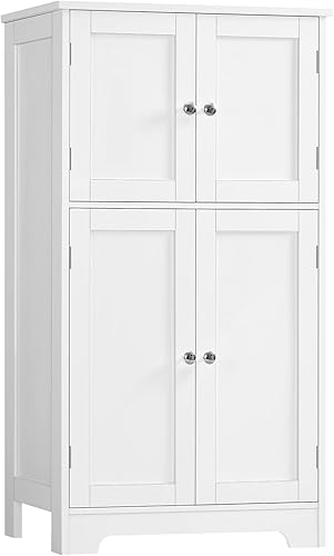 Miniatura 15 de TEENFON Armario de despensa de 43 pies de alto con 4 puertas, armario de cocina con 6 estantes de puerta, armario de almacenamiento-despensa de