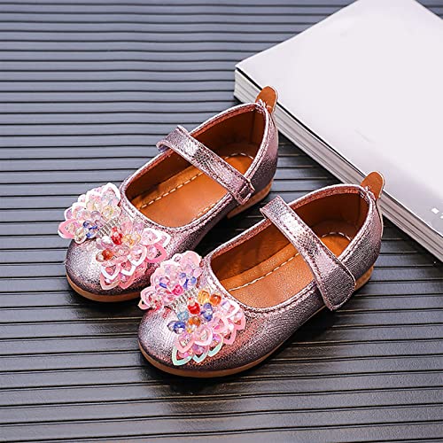 Link Shoes Girls Casual Shoes Flat Lightweight Colorful Bow Cute Shiny Dress Shoes2