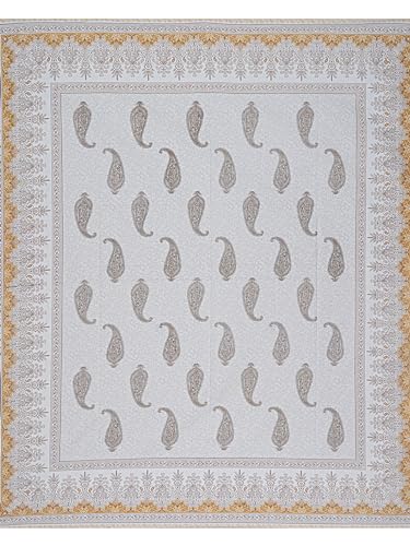 Image of LIVING ROOTS Jaipuri Hand Block Print Queen Cotton Bedsheet 86 * 96 Inches (7.1 * 8 Feet) with 2 Pillow Cover | 140 TC | Rich Fast Colour with No Colour Bleeding (205-A)