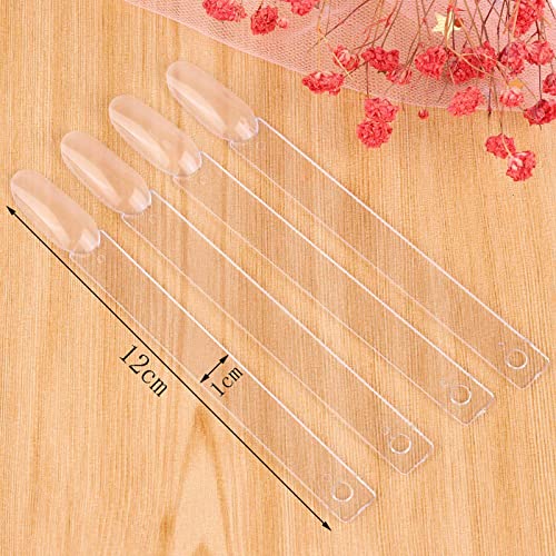 300 PCS Nagellack nail Display Transparent Nail Art Tips Stick Nagel Präsentationstips Nagelkunst Fächer Praxis Nagelrad Nagelspitzen Nagellack Karte Nail art Praxis Vorlagen
