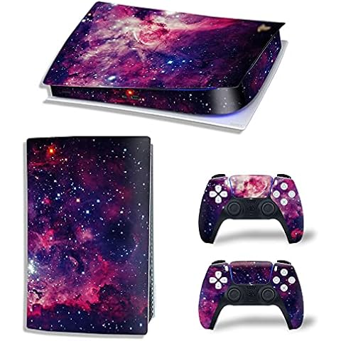 Skin Sticker for PS5 Console and Wireless Controller Full Set Decal Cover Skin Wrap for Playstation 5 Digital Edition (Nebula) Cover