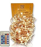 Qualizzi Starry Lights 80 Feet Xxx-long Copper Wire. Warm White 480 Leds with Remote Control Dimmer. White