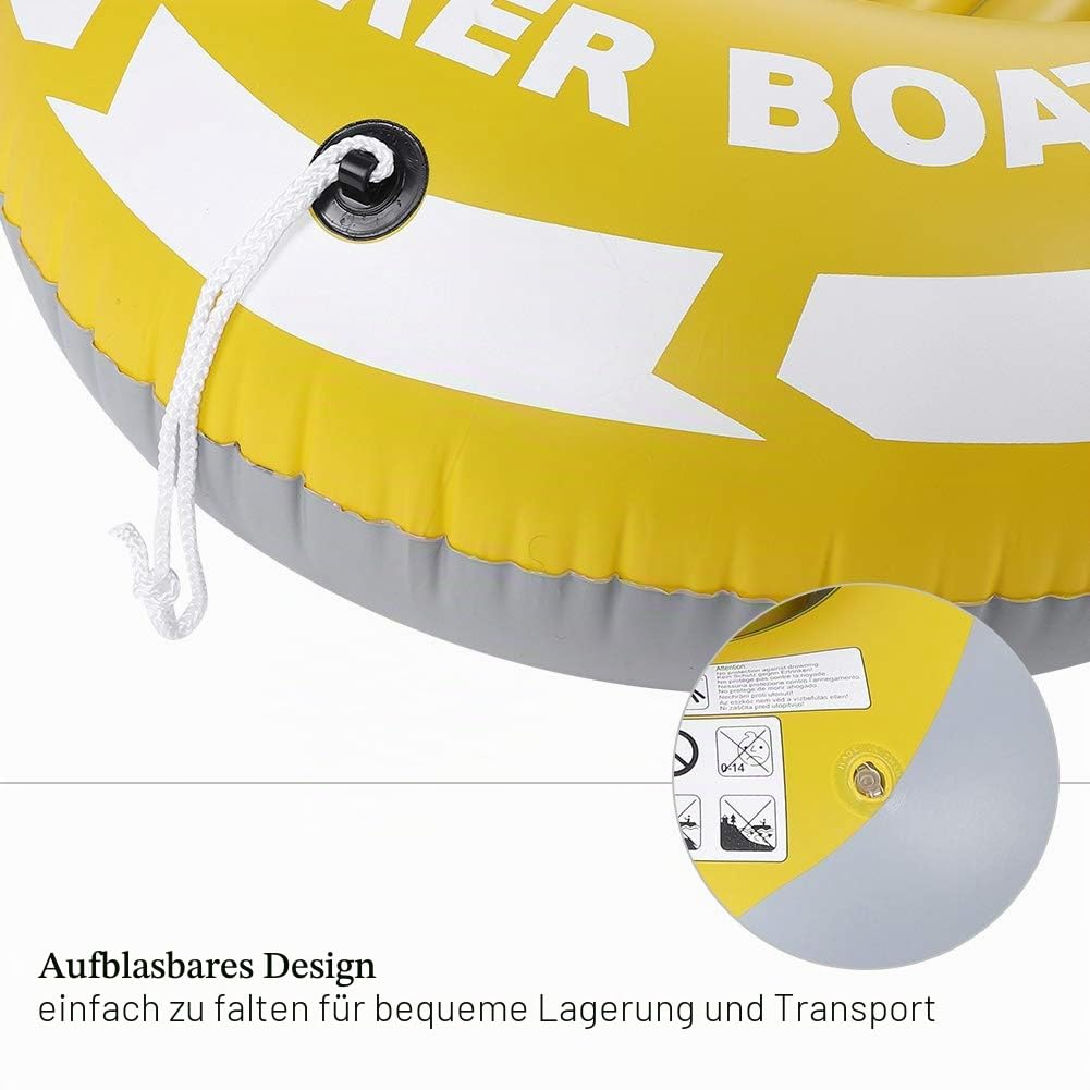 aufblasbares Schlauchboot, leicht zu tragen, PVC-Kajak, dauerhaft, sicher, familienfreundlich, für Angeln, Driften, Familien, Wassersport