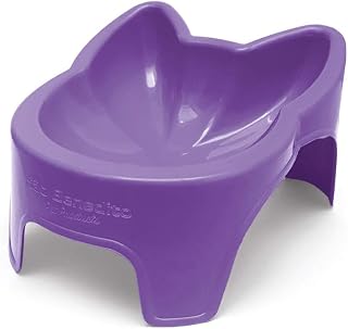 Comedouro Alto de Plástico para Gatos São Benedito Pet Lilás 240ml
