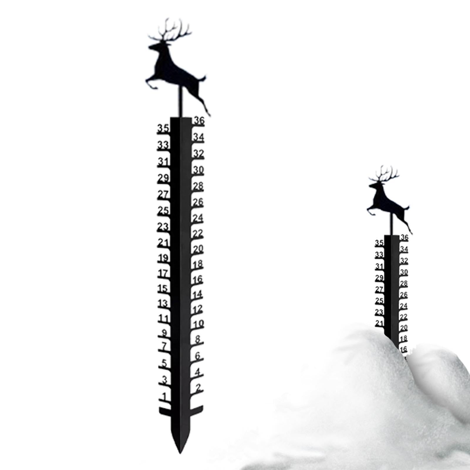 Règle à neige oiseau mignon : compteur de neige décoratif pour pelouse et terrasse