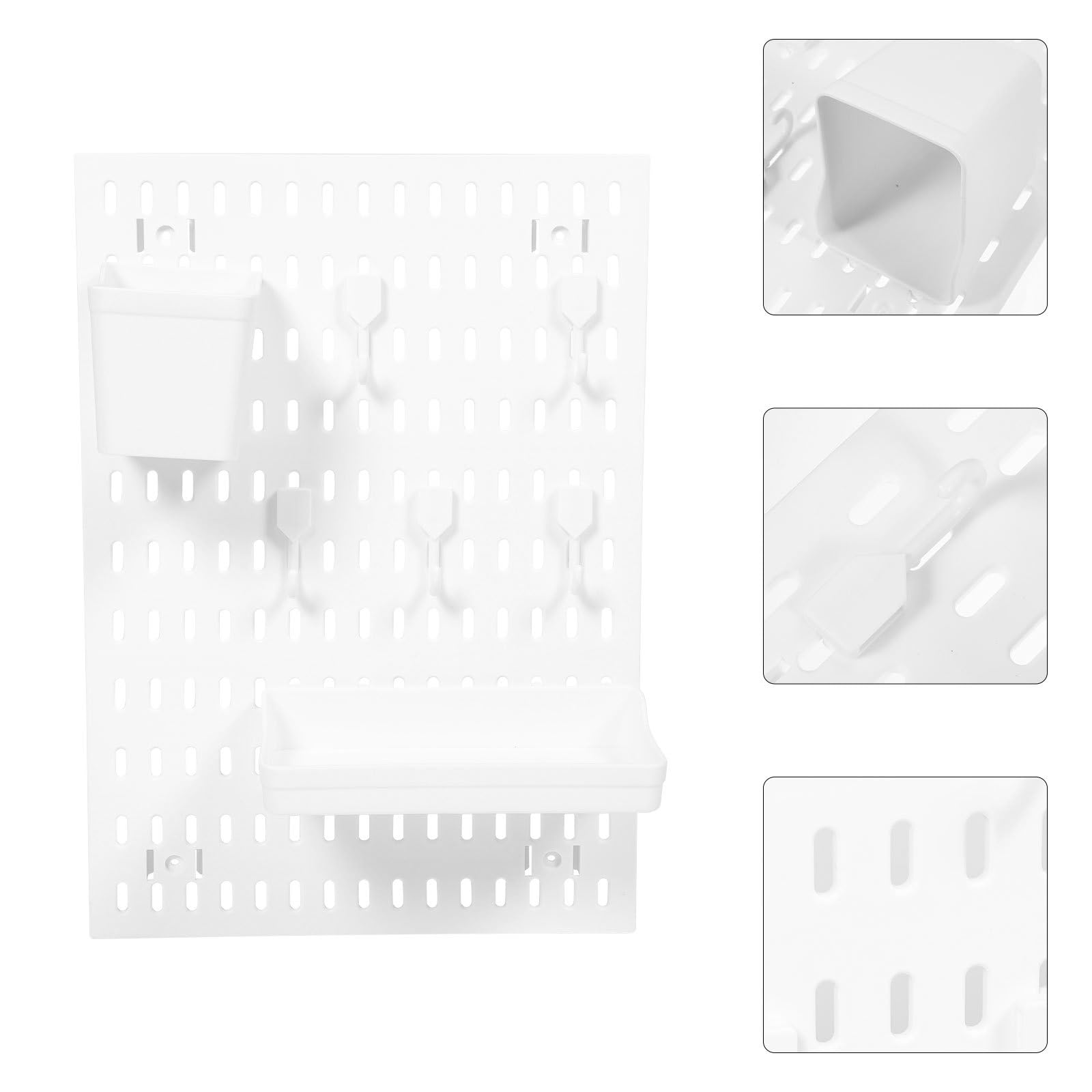 Organizzatore Pannello Forato da Parete Pannello Extra Large e Picchetti, Kit Combinato per Riporre Giocattoli e Piccole Piante, Adatto a Ufficio e Ingresso