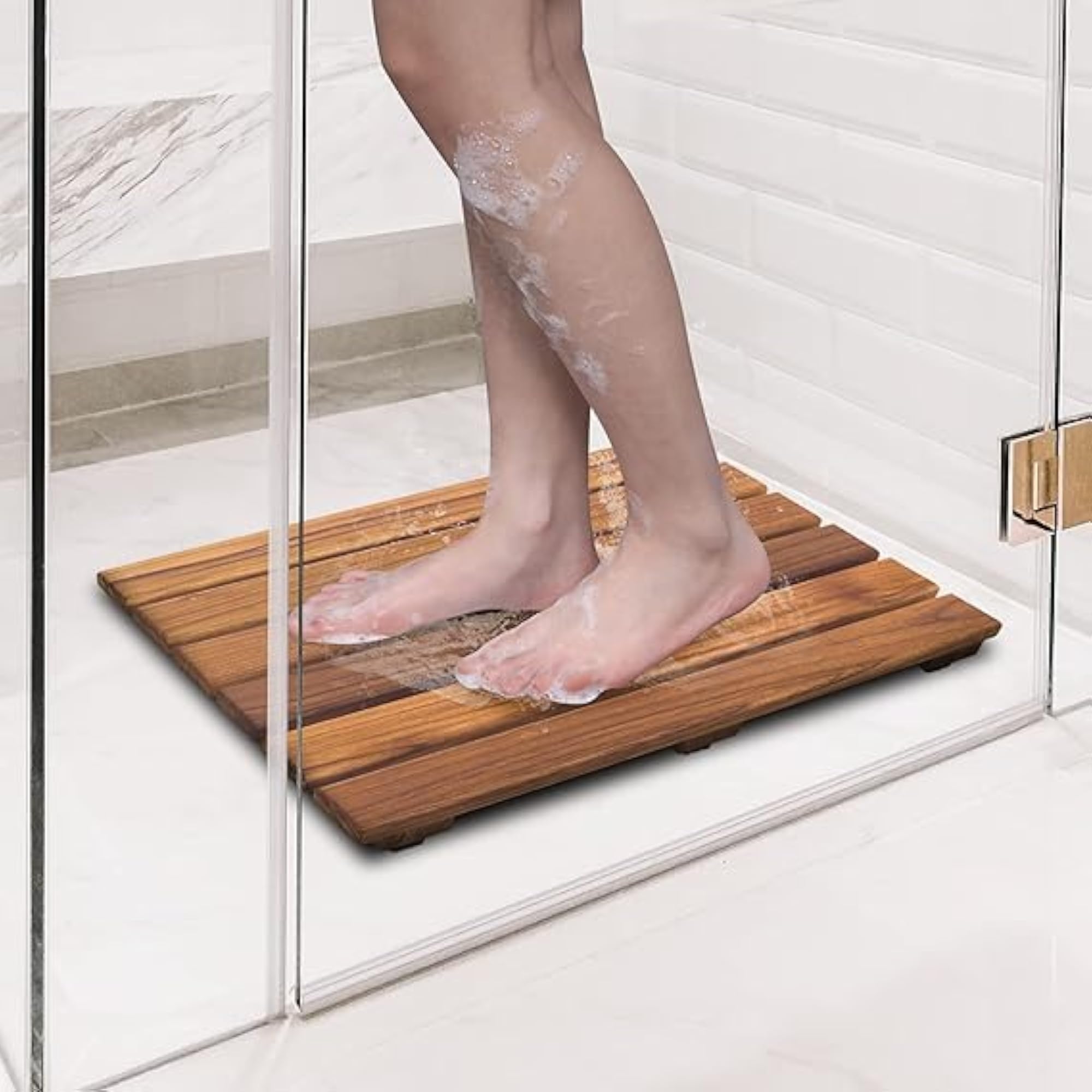 Luxury Non-Slip Wooden Shower Mat