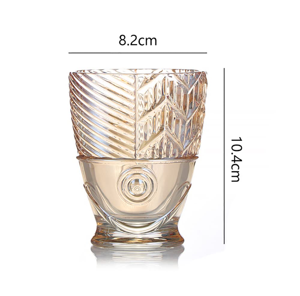 Whiskey Glasses Sculpted Glass Old Fashioned Glasses Whiskey Glass Fashioned Crystal Clear Fish Shape (Zestawione 4 Szklanki)