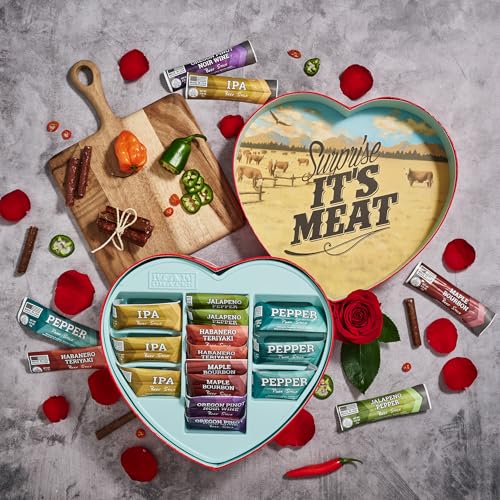 Man Crates Meat Heart 14 Beef & Pork Sticks, Gift for Men, Him, Boyfriend - image 7