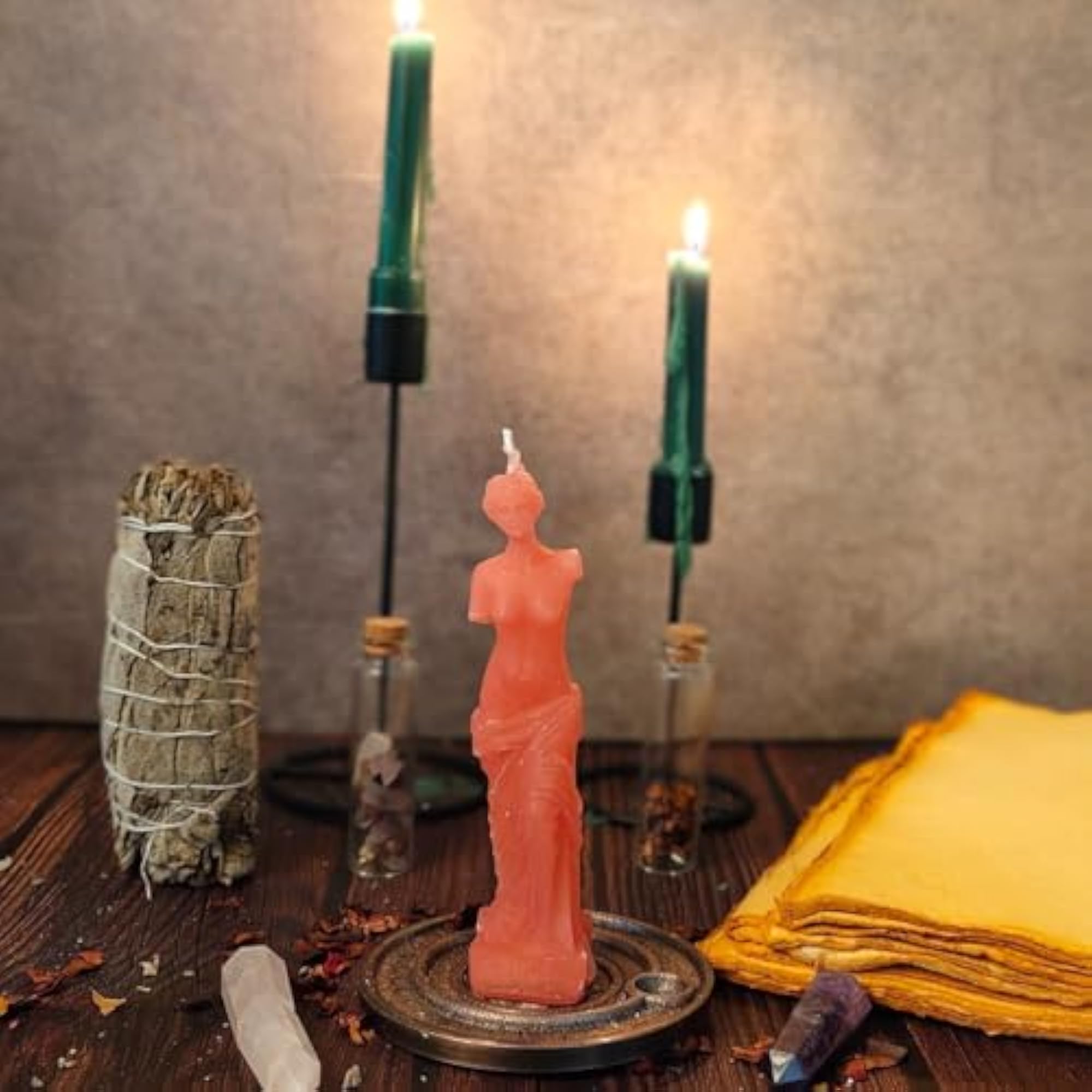 Goddess Venus Candle for Spell Rituals, Unscented