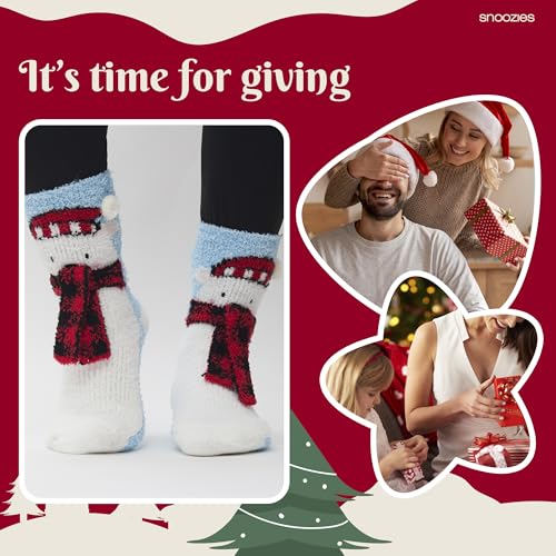 Image of Snoozies Fuzzy Funny Socks for Women, Christmas Sock 1 Pair, Cozy Winter Holiday