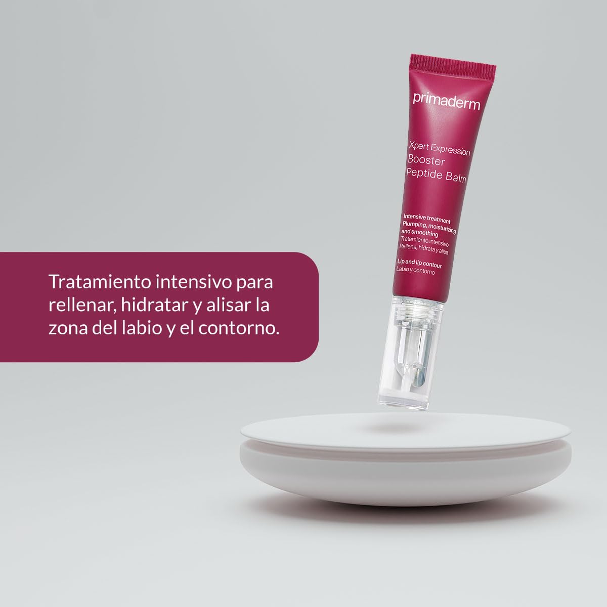 PRIMADERM – XPERT Expression Booster Peptide Balm 10 ml | Bálsamo voluminizador y rellenador de labios | Suaviza arrugas del contorno | Estimula ácido hialurónico | Hidratación intensa y firmeza