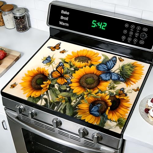 Image of Stove Guard Mat for Electric Stoves -Heat-Resistant Protector, Non-Slip Kitchen Counter Mat Stylish Kitchen Decor