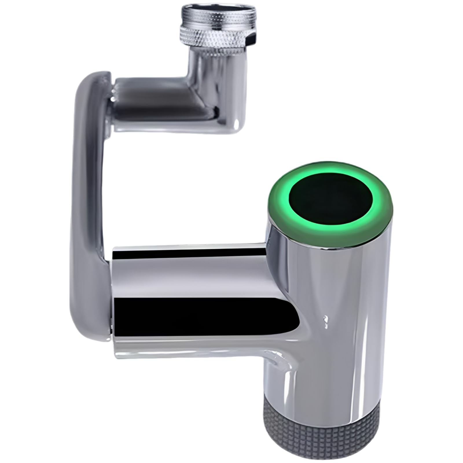 Wasserhahn-Aufsatz mit mechanischem Arm und Temperaturanzeige, beleuchtet, Hahnverlängerung aus Metall mit Chromoberfläche, einfache Montage, für die Badarmatur und präzise Wasserführung