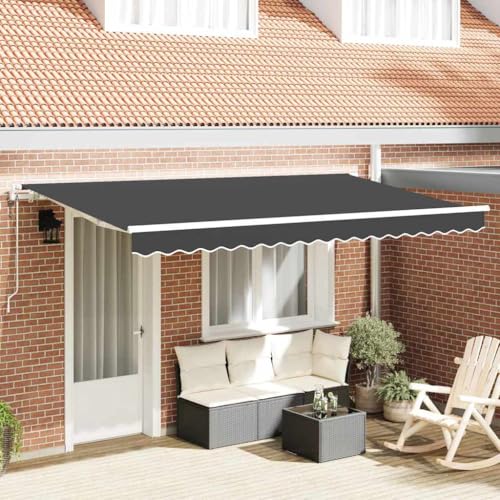 Store rétractable 350x200 anthracite en alu pour terrasse - 2