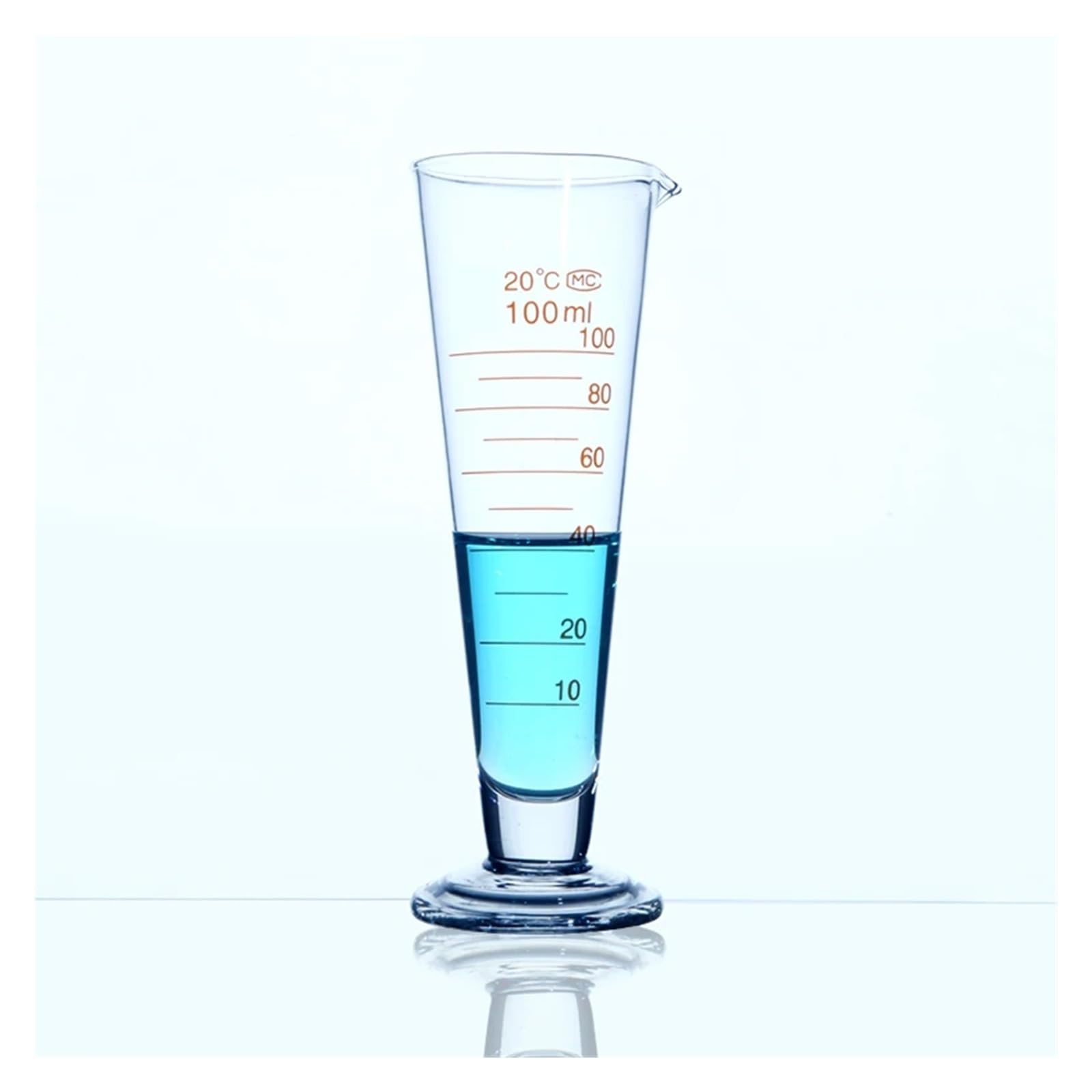 Misurino graduato in vetro conico da 500 ml, misurino triangolare in vetro, cilindro da laboratorio, attrezzatura for chimica