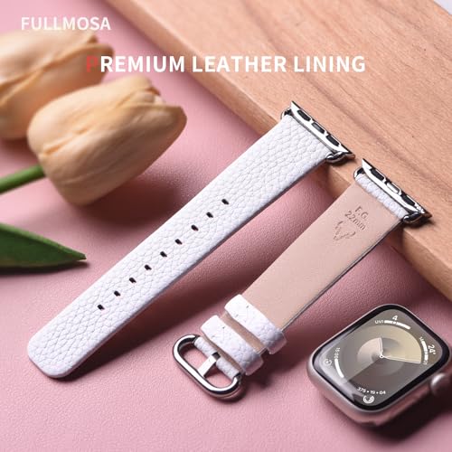 Image of Fullmosa Leather Band Compatible with Apple Watch Band 42mm 44mm 45mm 46mm 49mm, Genuine Leather Replacement Strap for iWatch Ultra3 /2 /1 SE3 /2 /1 Series 11 10 9 8 7 6 SE 5 4 3