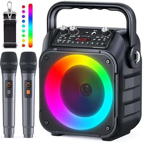 Wowstar Portable Karaoke Machine with Microphones Cover
