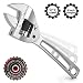Ratcheting Adjustable Wrench (8 Inch) by Olsa Tools | Heavy Duty Adjustable Spanner Monkey Wrench | Premium Quality Thin and Low Profile | Professional Grade Tools for Mechanics