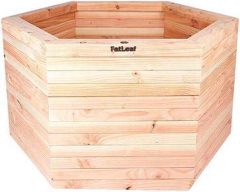 Extra Large Larch Hexagon Planter Length 90cm Width 80cm Height 62cm