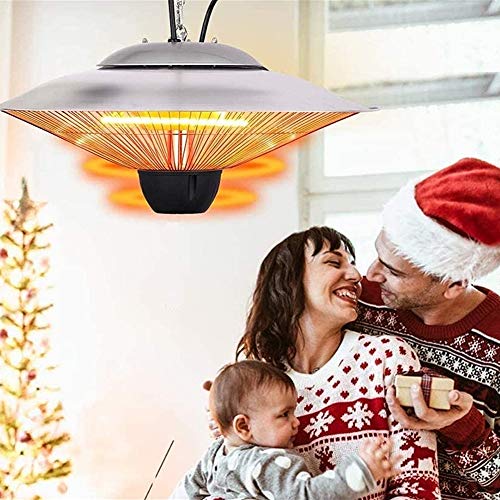 Infrarot-Heizstrahler Mit Fernbedienung, Terrassenheizstrahler, Mit 3 Leistungsstufen, Unabhängige Innen- / Außenheizung, Für Pavillon Balkon