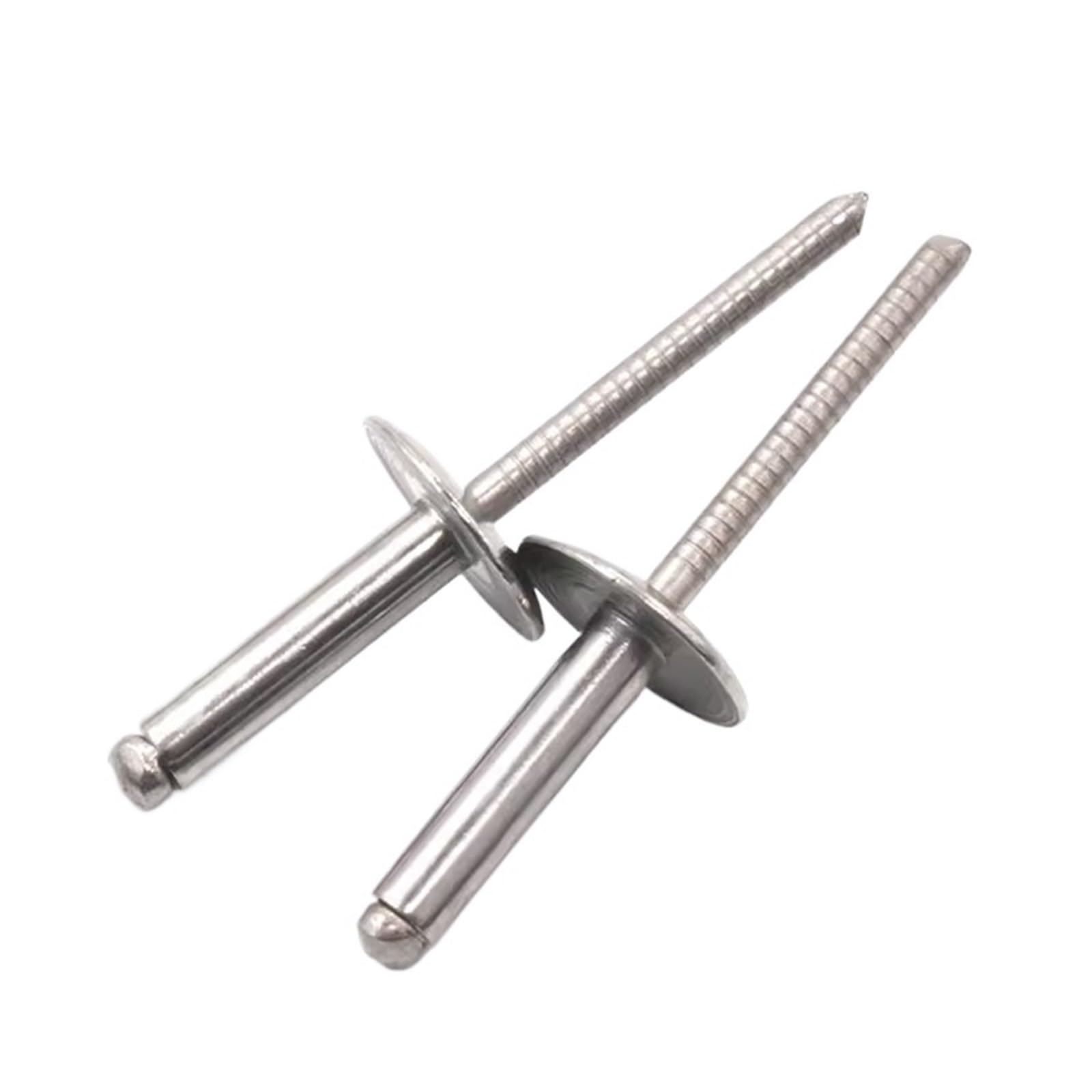 Rivets aveugles à tête dôme à grande bride en acier inoxydable, 30/50 pièces(50Pcs,3.2x10x9.5 mm)