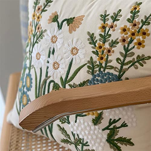 Bonus Life Embroidered Pillow Covers Spring Throw Decorative Pillowcases Cushion Covers For Couch Sofa Bed Living Room 18"X18" #TOP3