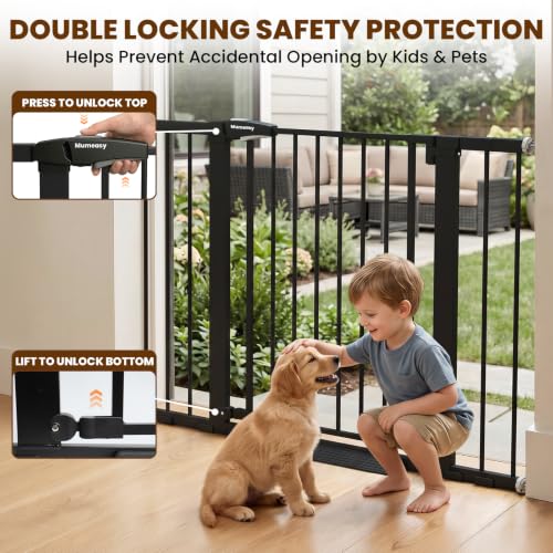 Image of Mumeasy 29.7-46 inch Baby Gate for Stairs, Auto Close Dog Gate for Doorways