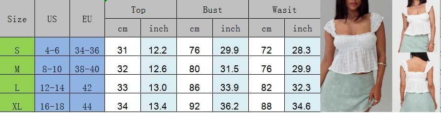 女性 ティーン Y2k ベビードール トップス スパゲッティストラップ アイレット 刺繍 タンクトップ 夏 フリル 流れるようなキャ
