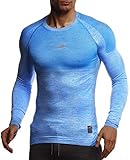 leif nelson sport felpa per uomo maglietta camicia fitness maschile da allenare ln-8309 azul reflect xx-large