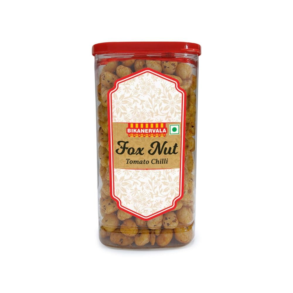 Bikanervala Fox Nut Tomato Chilli 80g – Spicy & Crunchy Roasted Makhana Snack | Protein-Rich, Low-Calorie, Gluten-Free & Vegan Namkeen | Healthy Indian Snack for Tea Time, Travel, Office & Anytime Munching | Baked Savory Superfood with Tomato Masala Flavor-image-11