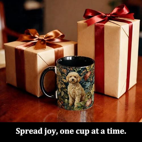 Taza de cerámica con asa 11 oz floral estilo moderno miniatura 5