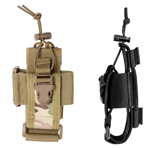 Fumei Coldre Tactical Molle com velcro ajustável, pacote com 2 unidades em camuflagem e cor preta pa