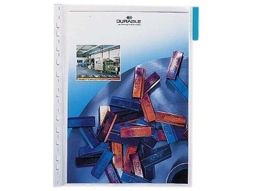 Durable 560706 Panel de pantalla Panel de funciones A4, bolsa de 5 piezas, azul