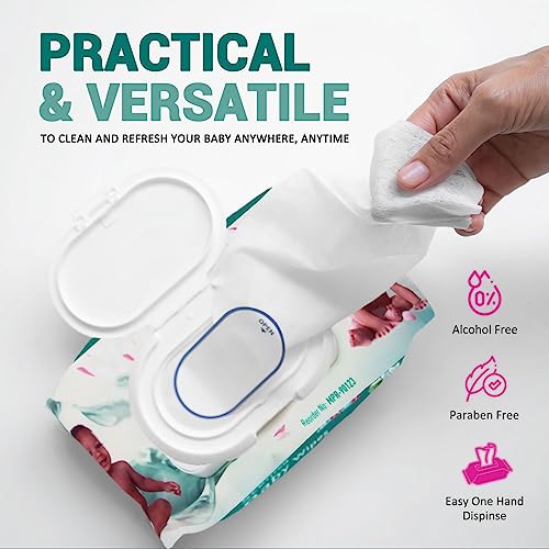 MED PRIDE Scented Baby Wipes Packs in Bulk, 24 Packs X 80 = 1920 Count, Alcohol-Free, Paraben-Free, with Aloe Vera & Vitamin E - Thumbnail 4
