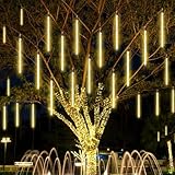 DAHAN Luces de Lluvia de Meteoritos, 30cm, 10 Tubos 240 Luces LED de Carámbano Impermeable, Luces de Lluvia para...