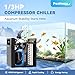 Poafamx Aquarium Chiller 1/3 HP, 79Gal Water Chiller with Upgraded LED Display, Water Pump and Pipe, Quiet Aquarium Cooler for Fish Tank Axolotl Coral Hydroponics System
