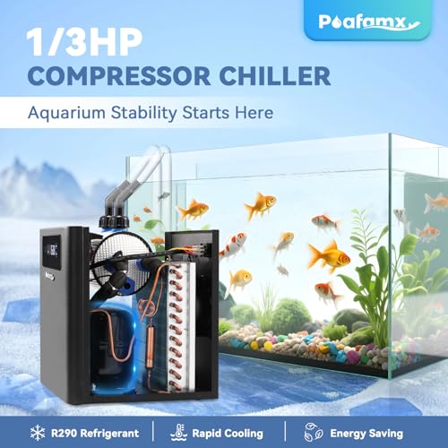 Image of Poafamx Aquarium Chiller 1 /3 HP, 79Gal Water Chiller with LED Display