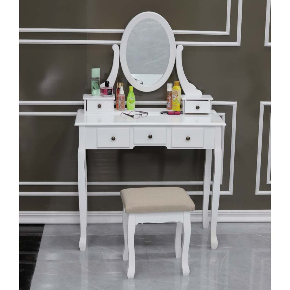 Buy YataiVanity Makeup Table & Stool Set Living Mirror Dressing Table