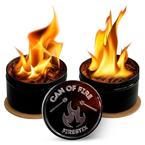 [2-Pack] Can of Fire Tabletop Mini Bonfires – 2–3...